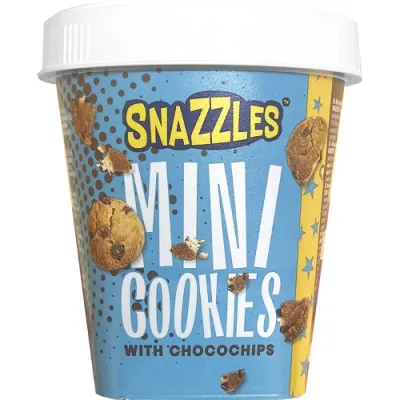 Snazzles Mini Cookies Chocochips Niebieskie 125g