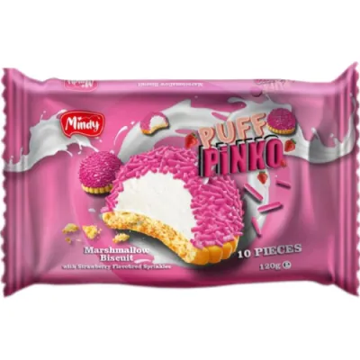 Mindy Puff Pinko Marshmallow Biscuits 120g