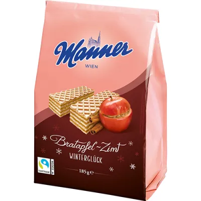 Manner Bratapfel-Zimt Wintergluck Wafelki 185g