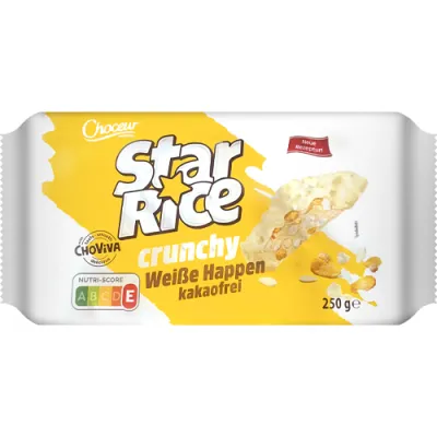Choceur Star Rice Crunchy Weisse Happen 250g Choceur Star Rice Crunchy Weisse Happen 250g