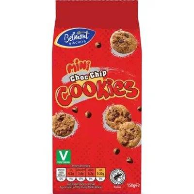 Belmont Mini Choc Chip Cookies Ciastka 150g Belmont Mini Choc Chip Cookies Ciastka 150g