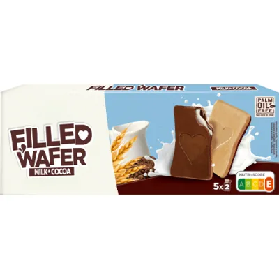 Filled Wafer Milk & Cocoa Ciastka 128g