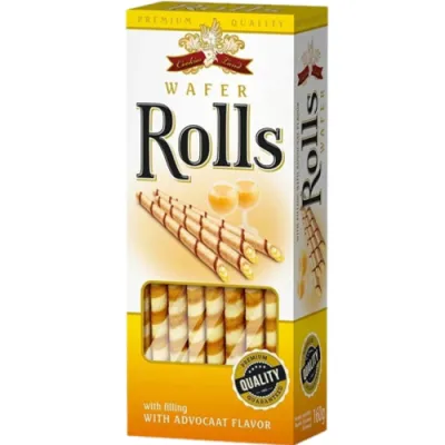 Cookies Land Wafer Rolls Advocaat 160g Cookies Land Wafer Rolls Advocaat 160g
