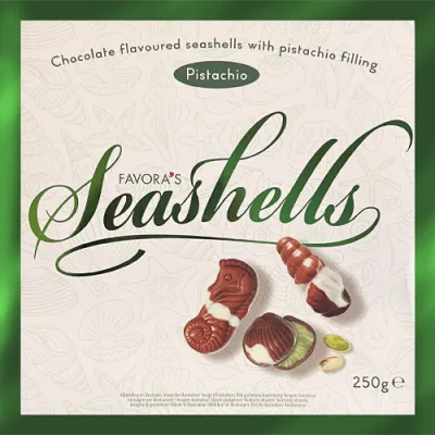 Favora's Seashells Pistachio 250g Favora's Seashells Pistachio 250g