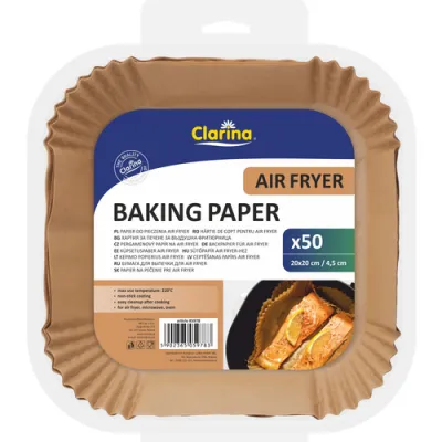 Clarina Air Fryer Papier do Pieczenia Kwadra 50szt