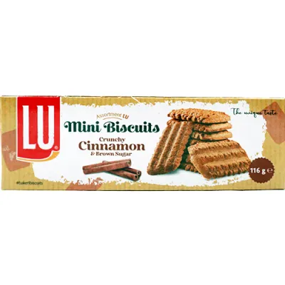 LU Mini Biscuits Crunchy Cinnamon&Brown Sugar 116g LU Mini Biscuits Crunchy Cinnamon&Brown Sugar 116g