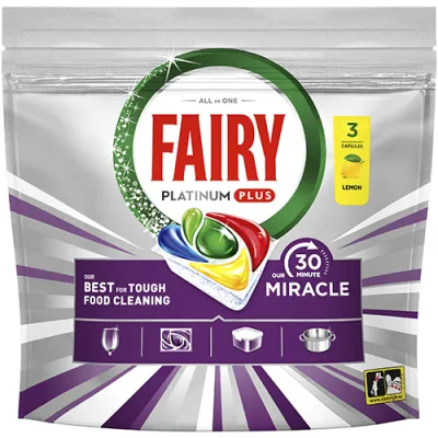Fairy Platinum Plus Miracle Lemon 3szt 49g
