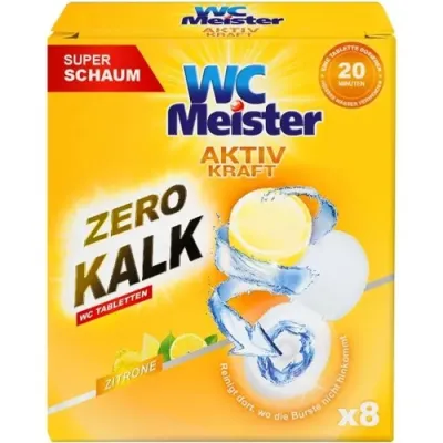 WC Meister Aktiv Kraft Zitrone WC Tabs 8szt 160g WC Meister Aktiv Kraft Zitrone WC Tabs 8szt 160g
