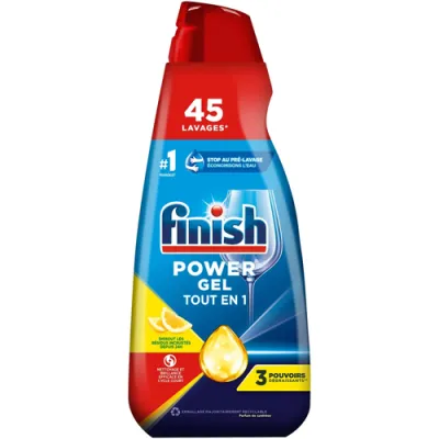 Finish Power Gel Tout en 1 Lemon 45 Cykli 900ml Finish Power Gel Tout en 1 Lemon 45 Cykli 900ml