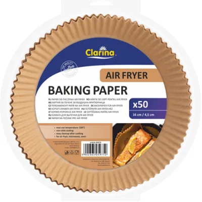 Clarina Air Fryer Papier Okrągły 16cm 50szt