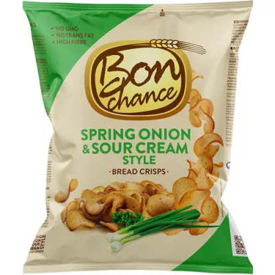 Bon Chance Bread Crisps Spring Onion & Cream 120g