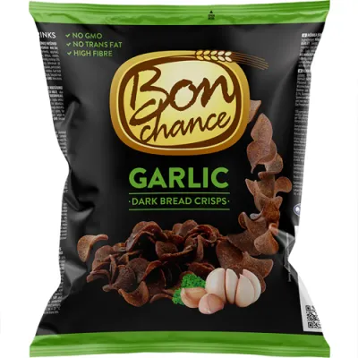 Bon Chance Dark Bread Crisps Garlic 120g Bon Chance Dark Bread Crisps Garlic 120g