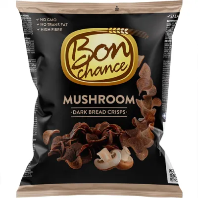 Bon Chance Dark Bread Crisps Mushroom 120g