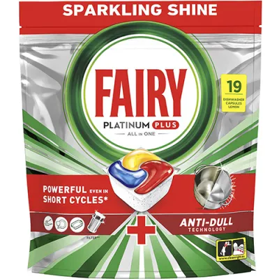 Fairy Platinum Plus All in One Lemon 19szt 295g Fairy Platinum Plus All in One Lemon 19szt 295g