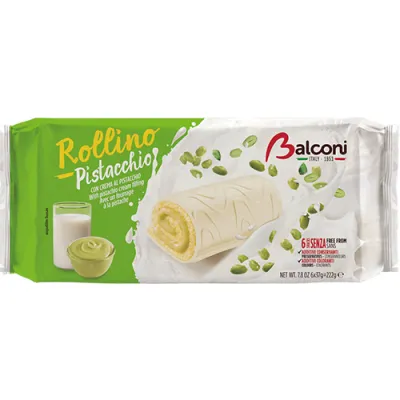 Balconi Rollino Pistacchio Roladki 6szt 222g