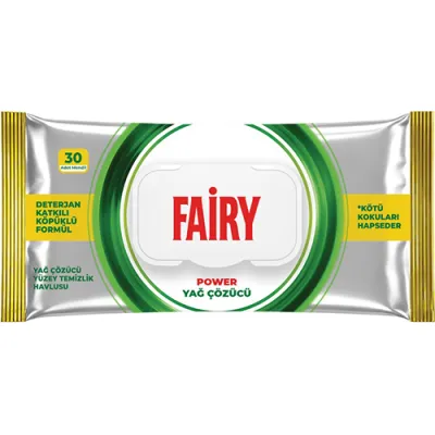 Fairy Chusteczki Power Odtłuszczające 30szt