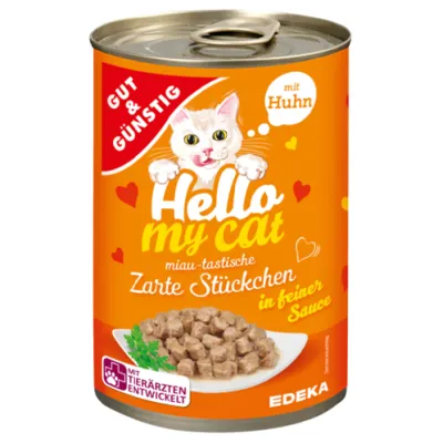 G&G Hello My Cat Zarte Stuckchen Huhn 415g